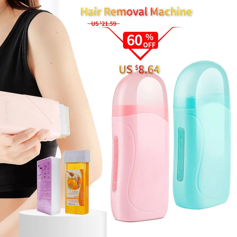 Kit de Depilação Roll-On Profissional Foreverlily – Sistema Aquecedor Completo para Rosto e Corpo