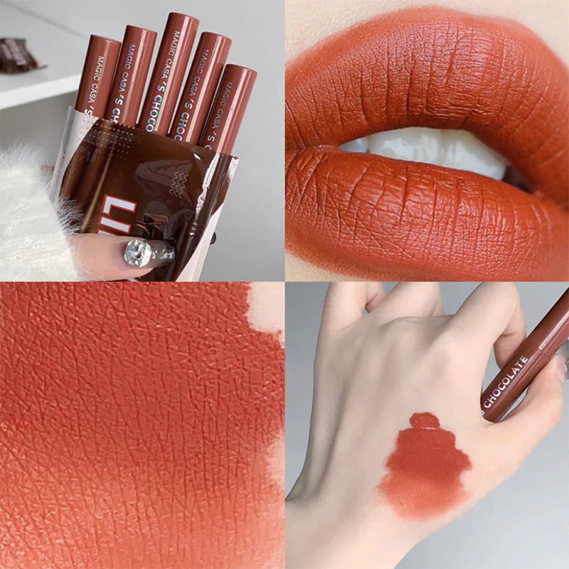 Kit Chocolate Five: 5 Batons Líquidos Matte com Efeito Aveludado