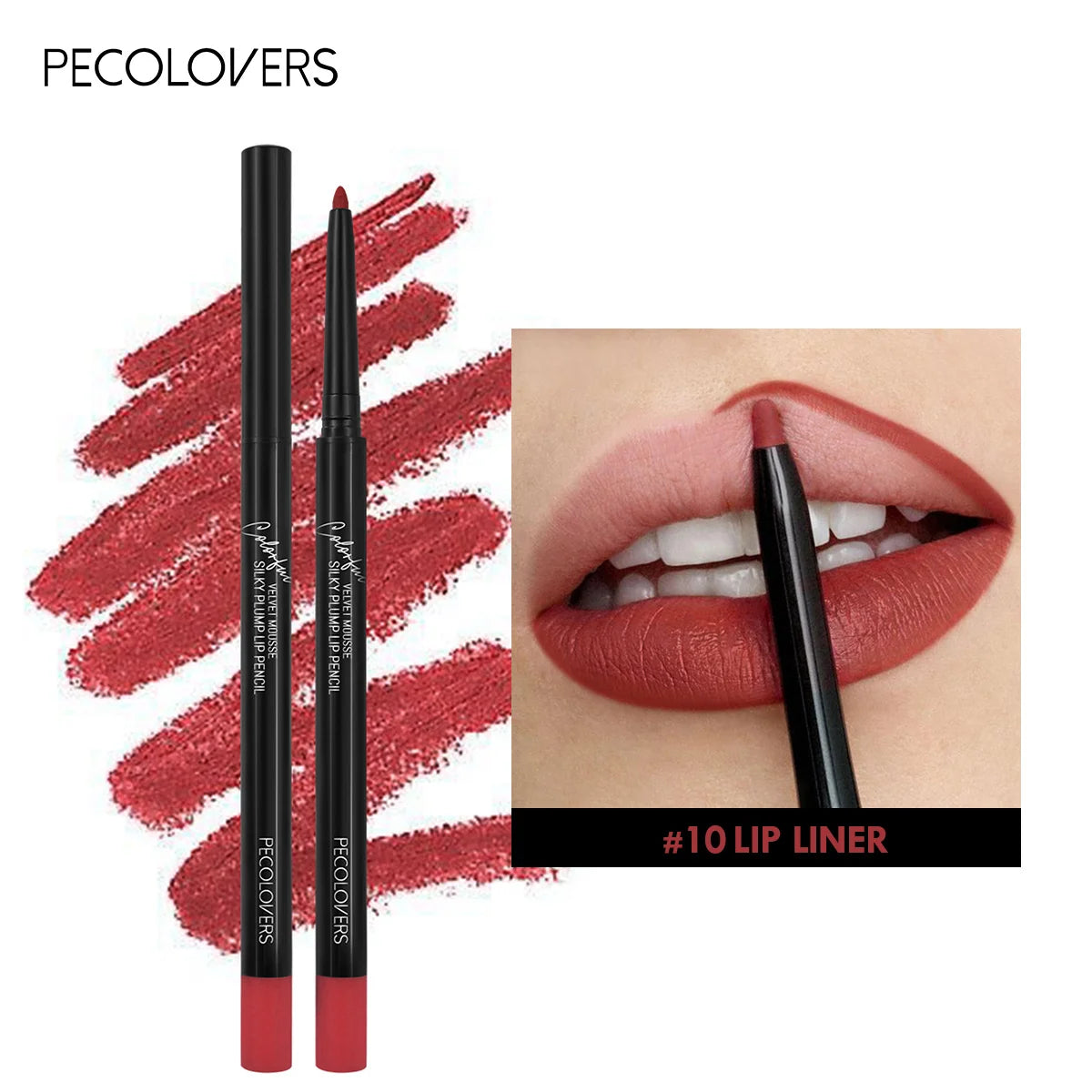 12 Cores Lápis de Contorno Labial Precision – Definição Perfeita, Longa Duração Á Prova Dágua
