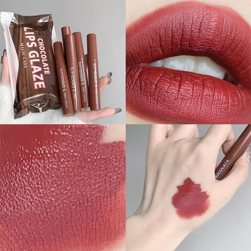 Kit Chocolate Five: 5 Batons Líquidos Matte com Efeito Aveludado
