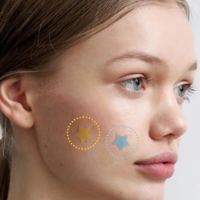 432pcs Adesivos Secativos Estrela Colorida – Transforme sua Acne em Acessório de Estilo!