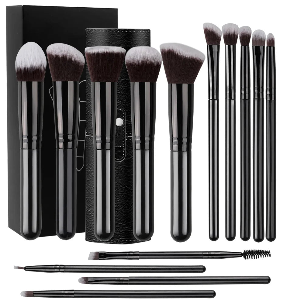 Kit VANDER Luxury 14 Peças: Cerdas de Cabra e Qualidade Profissional
