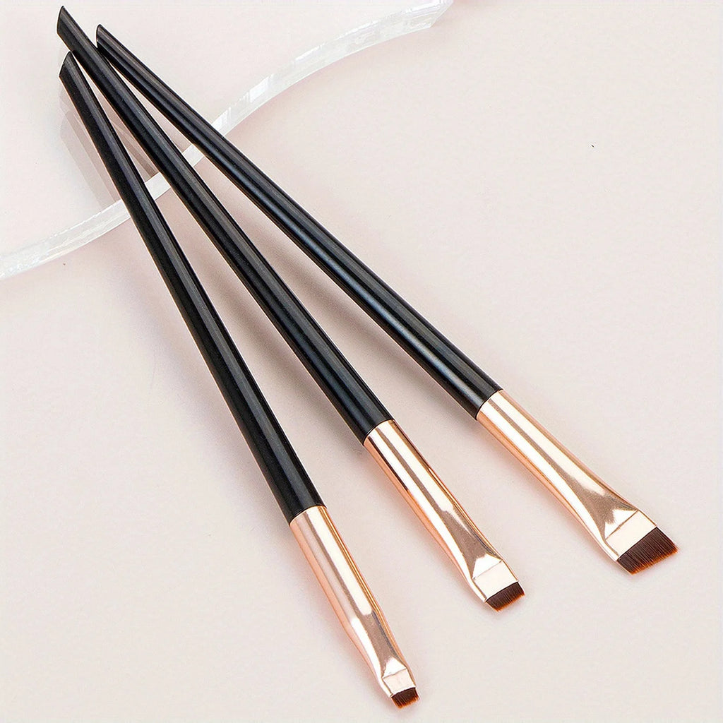 3pcs Kit de Pincéis Precision Blade: O Segredo do Delineado Ultra-Fino