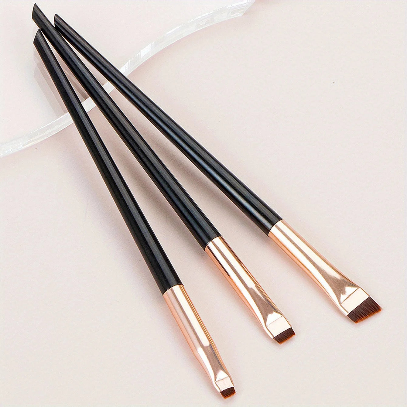 3pcs Kit de Pincéis Precision Blade: O Segredo do Delineado Ultra-Fino