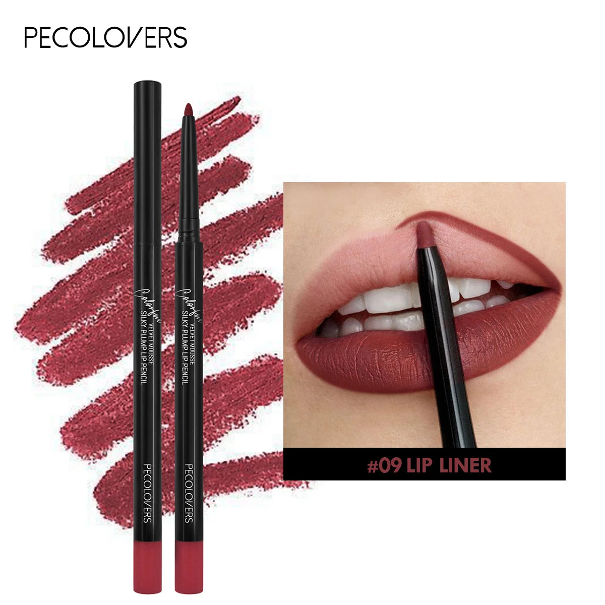 12 Cores Lápis de Contorno Labial Precision – Definição Perfeita, Longa Duração Á Prova Dágua