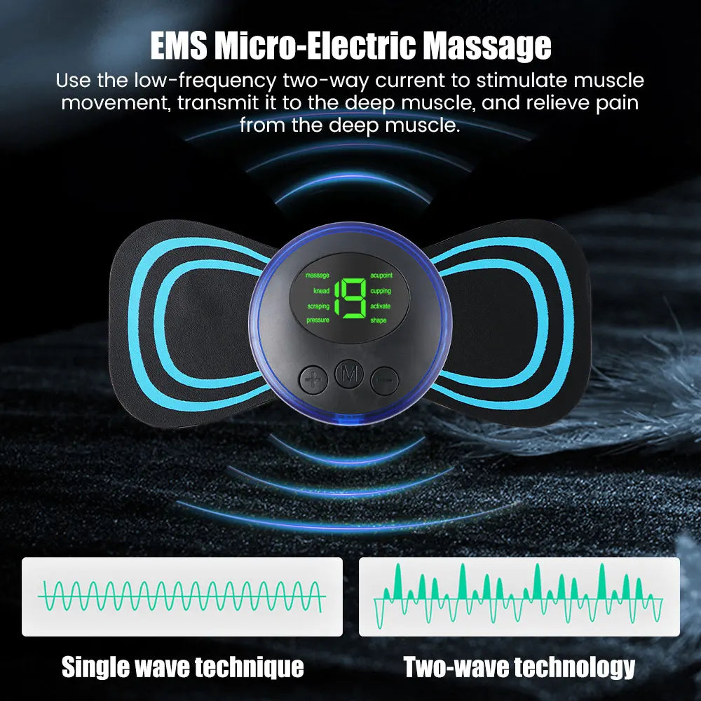 Massageador de Pescoço e Ombros Portátil – Relaxamento Profundo EMS