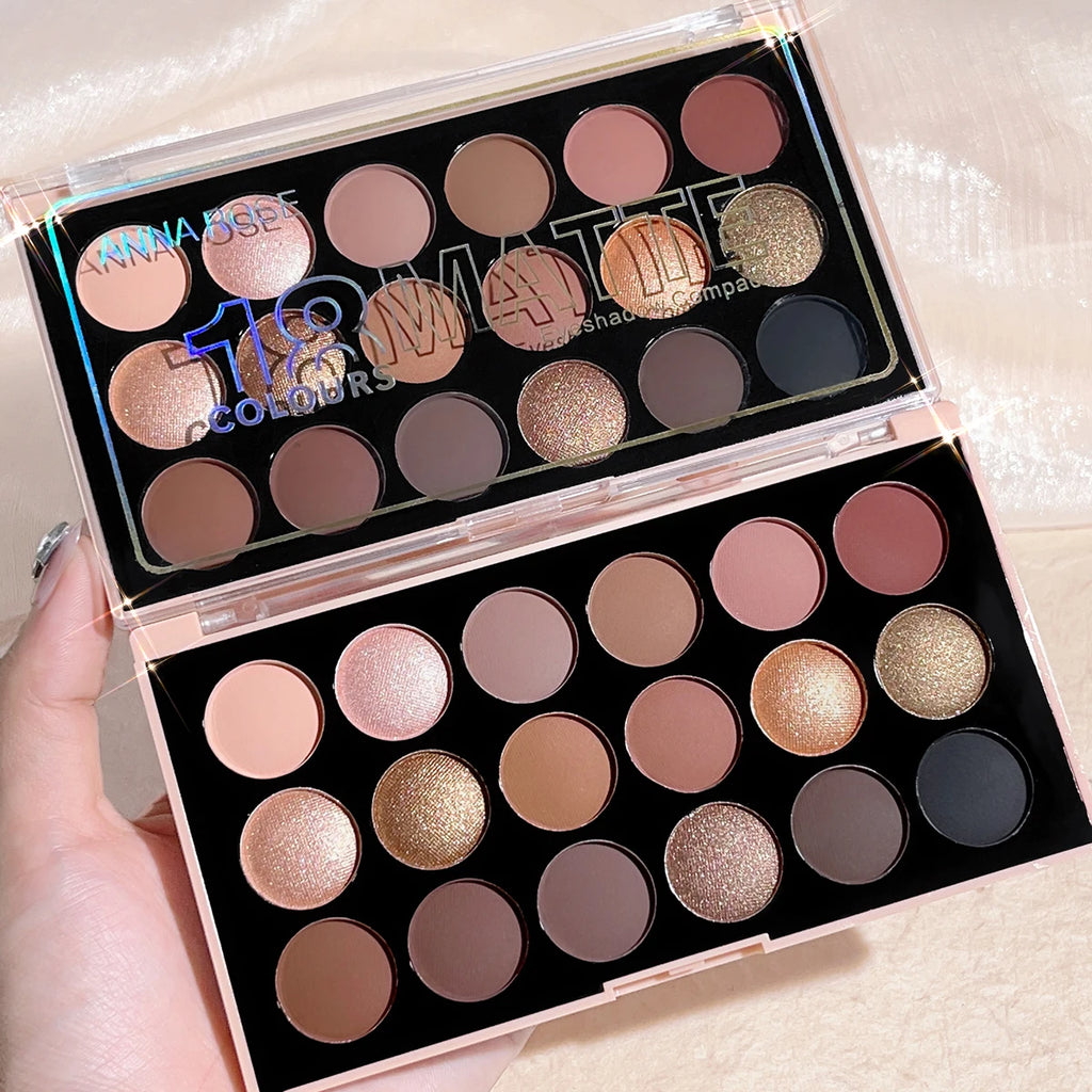 18-Cores Paleta de Sombras ANNA ROSE de Alta Performance